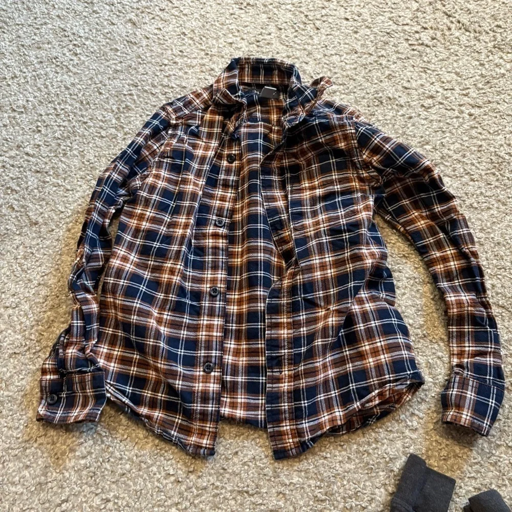 Size 5 Long Sleeve Shirt Bundle Boys Plaid Button Down Dinosaur Children’s Place